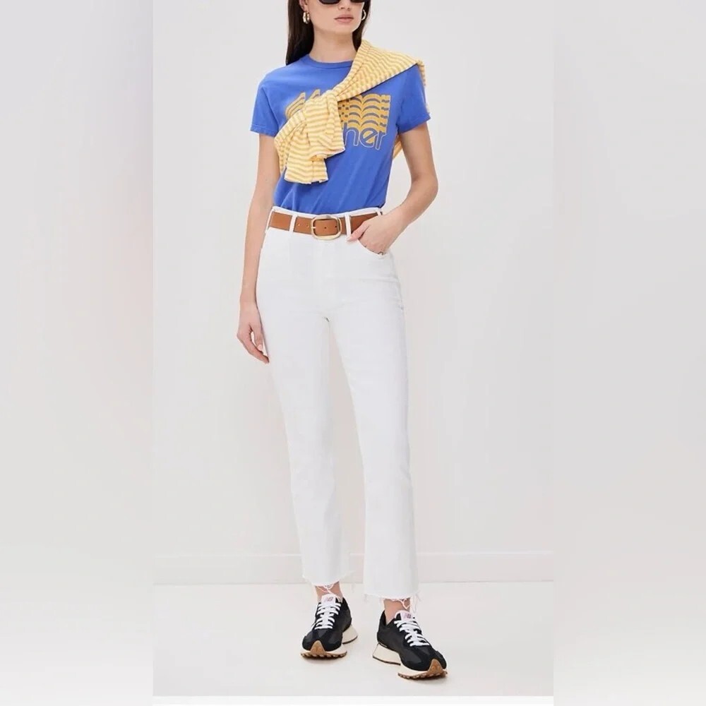 MOTHER White Flare Jeans Retail $228